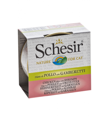 SCHESIR GATO FILETE DE FRANGO COM GAMBAS EM CALDO DE FRANGO 70GR
